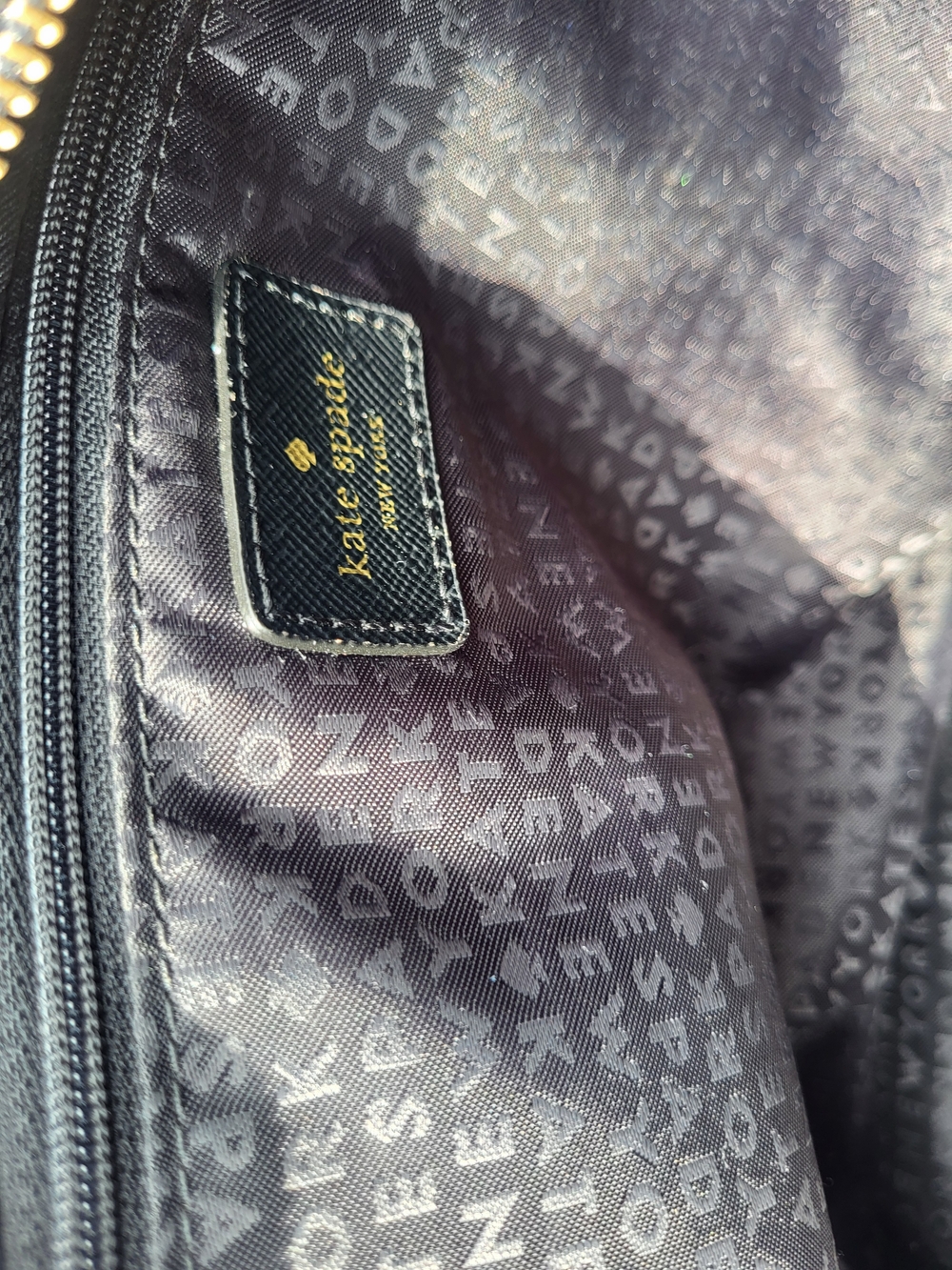 Kate Spade Black Daisy Print Nylon Tote - Picture 5 of 8